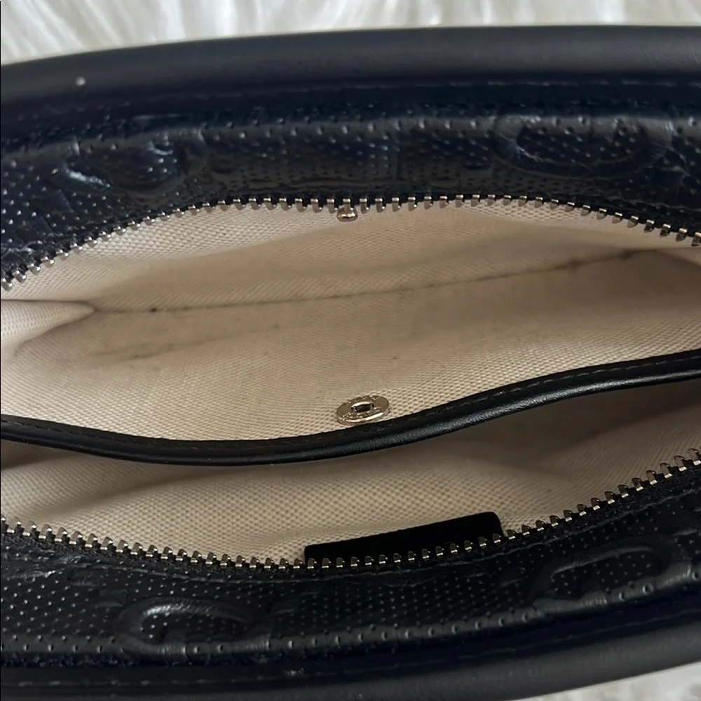 Gucci Black Embossed Shoulder Bag